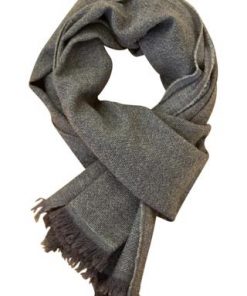 Koks gråt cashmere tørklæde