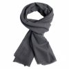 Mørkegråt twill vævet pashmina sjal