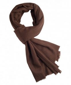 Sortbrunt cashmere tørklæde