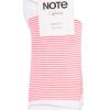 Oroblu - Note Woman Bamboo Stripes Roll Top - White/Pink Stripes