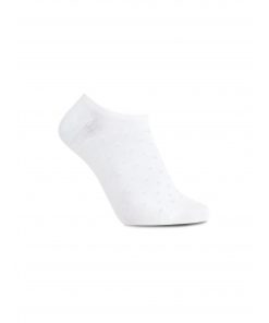 iZ Sock bambus ankelstrømper med blå prikker i hvid ( NY SOMMERKOLLEKTION ) Hvid 35 - 37