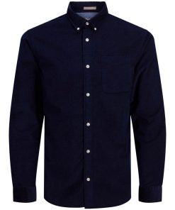 Classic Corduroy Skjorte - Navy Blazer Slim Fit