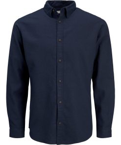 Plain Solid Skjorte - Navy Blazer