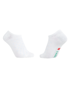 iZ Sock 20pak bambus ankelstrømper med blå prikker i hvid. 63b9fe717b58d
