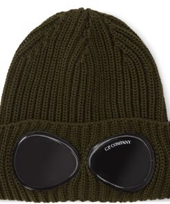 C.P. Company Goggle Merino Beanie Oliven