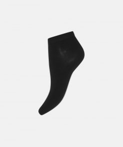 DECOY 3pak bambus ankelstrømper i sort til kvinder. 37 - 41 Black
