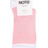 Oroblu - Note Woman Bamboo Stripes Roll Top - White/Pink Stripes